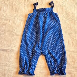 Gymboree girls 3-6 months girls blue & white romper